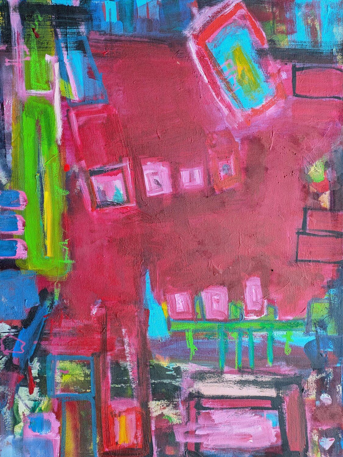 Ansichten einer Stadt (5) Josef Thalhofer Original painting for sale