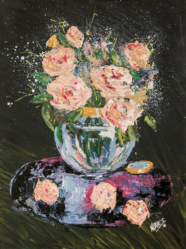 Blumenvase by Natalie Schwarz, Painting for Sale on Select
