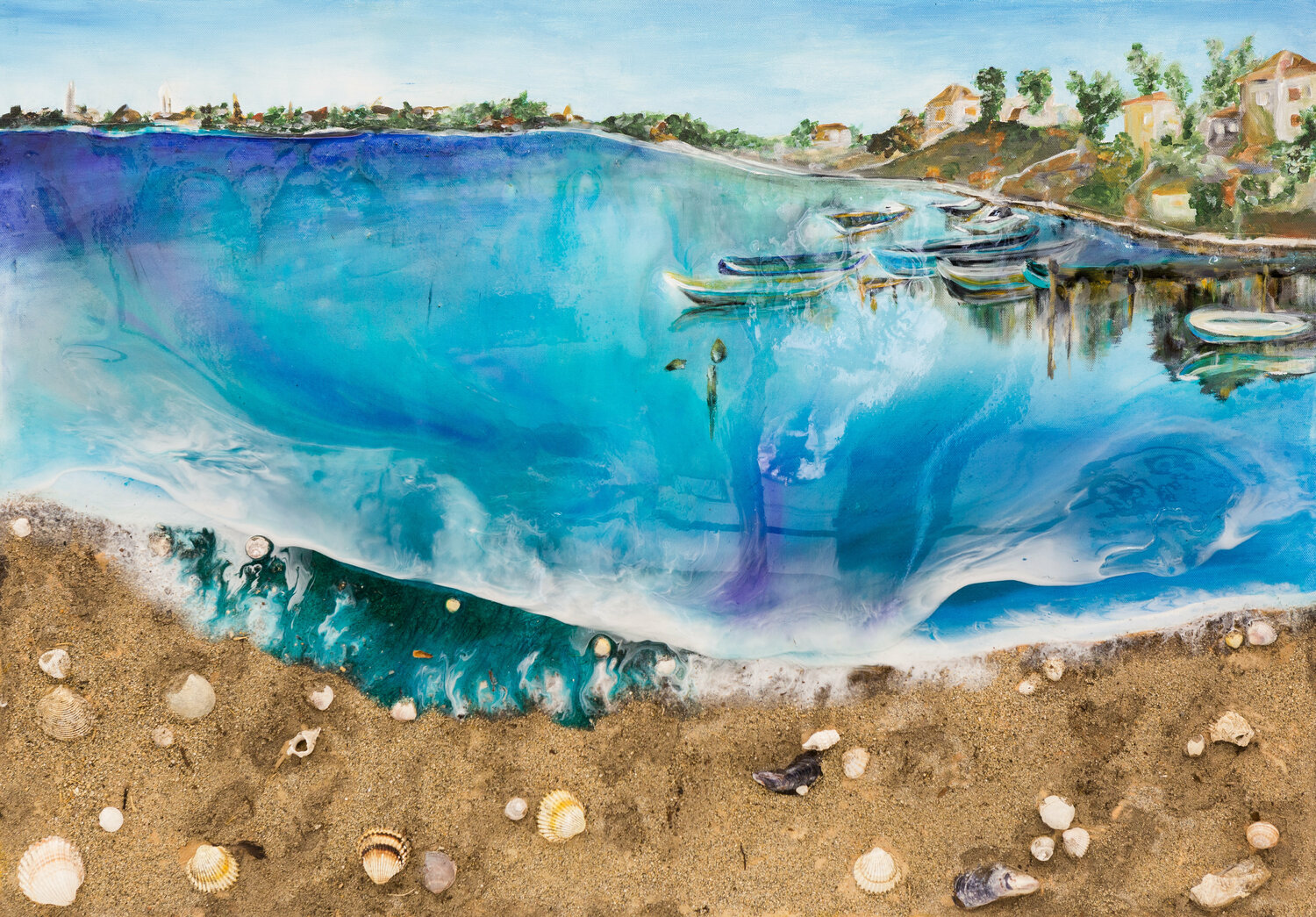 FERNWEH Natalie Schwarz Original painting for sale