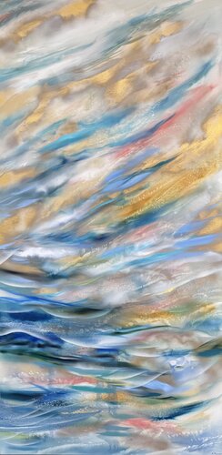 Mountain Shore I by Khrystyna Kozyuk, Painting for Sale on Select