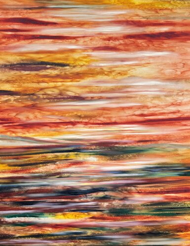 Embers of the Horizon by Khrystyna Kozyuk, Painting for Sale on Select