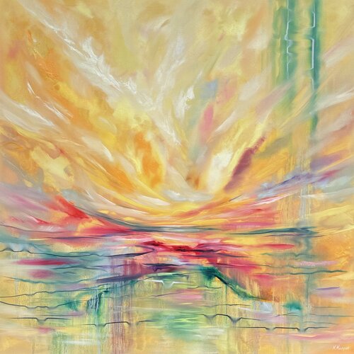 Golden Passage I by Khrystyna Kozyuk, Painting for Sale on Select