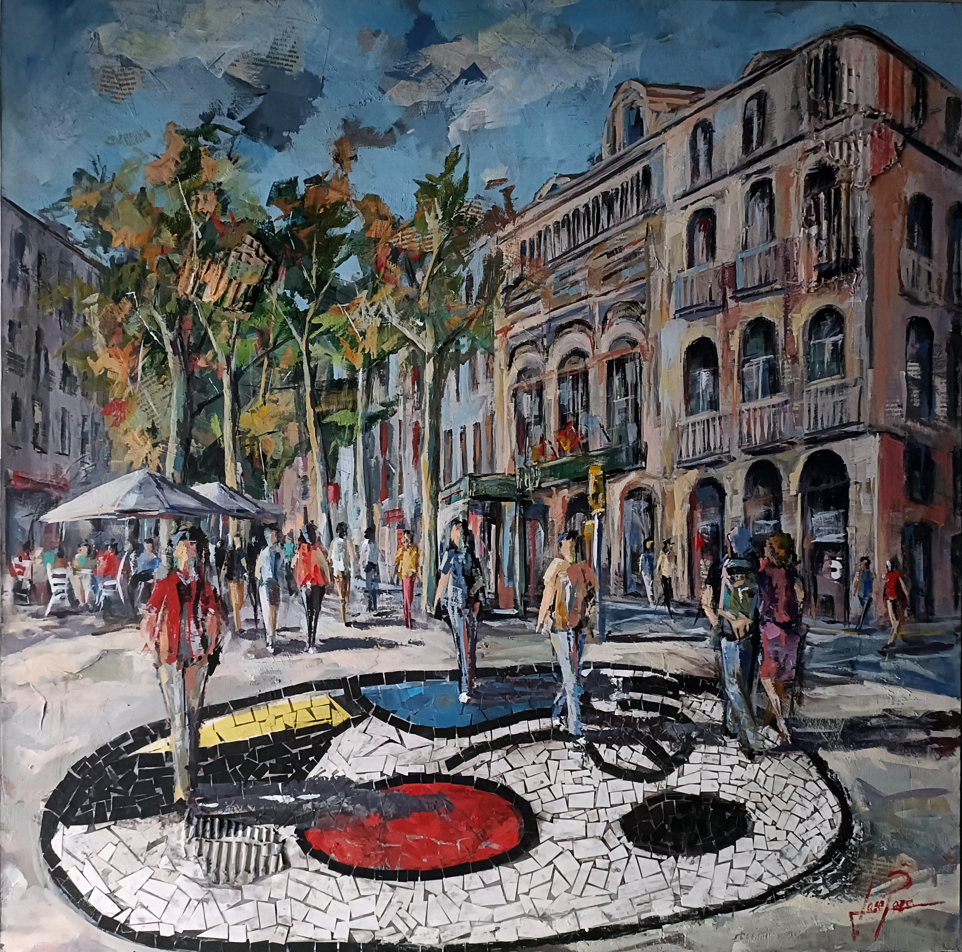 MOSAICO MIRÓ LA RAMBLA  BARCELONA