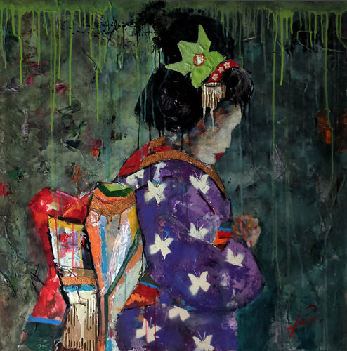 SERIE GEISHA 00061 by Josep Pozo, Painting for Sale on Select