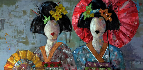 SERIE GEISHA 00072 by Josep Pozo, Painting for Sale on Select