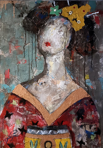 SERIE GEISHA 00081 by Josep Pozo, Painting for Sale on Select