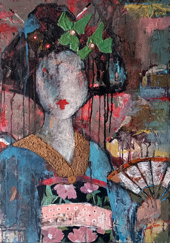 SERIE GEISHA 00087 by Josep Pozo, Painting for Sale on Select