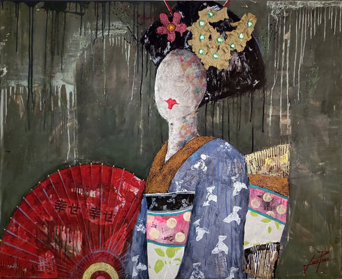 SERIE GEISHA 00097 by Josep Pozo, Painting for Sale on Select