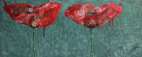 PAPAVER ROJO 002 by Josep Pozo, Painting for Sale on Select