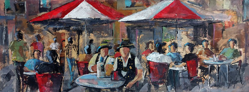 ESCENA COMPOSICIÓN TERRAZA by Josep Pozo, Painting for Sale on Select