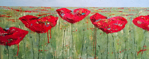 PAPAVER ROJO 003 by Josep Pozo, Painting for Sale on Select