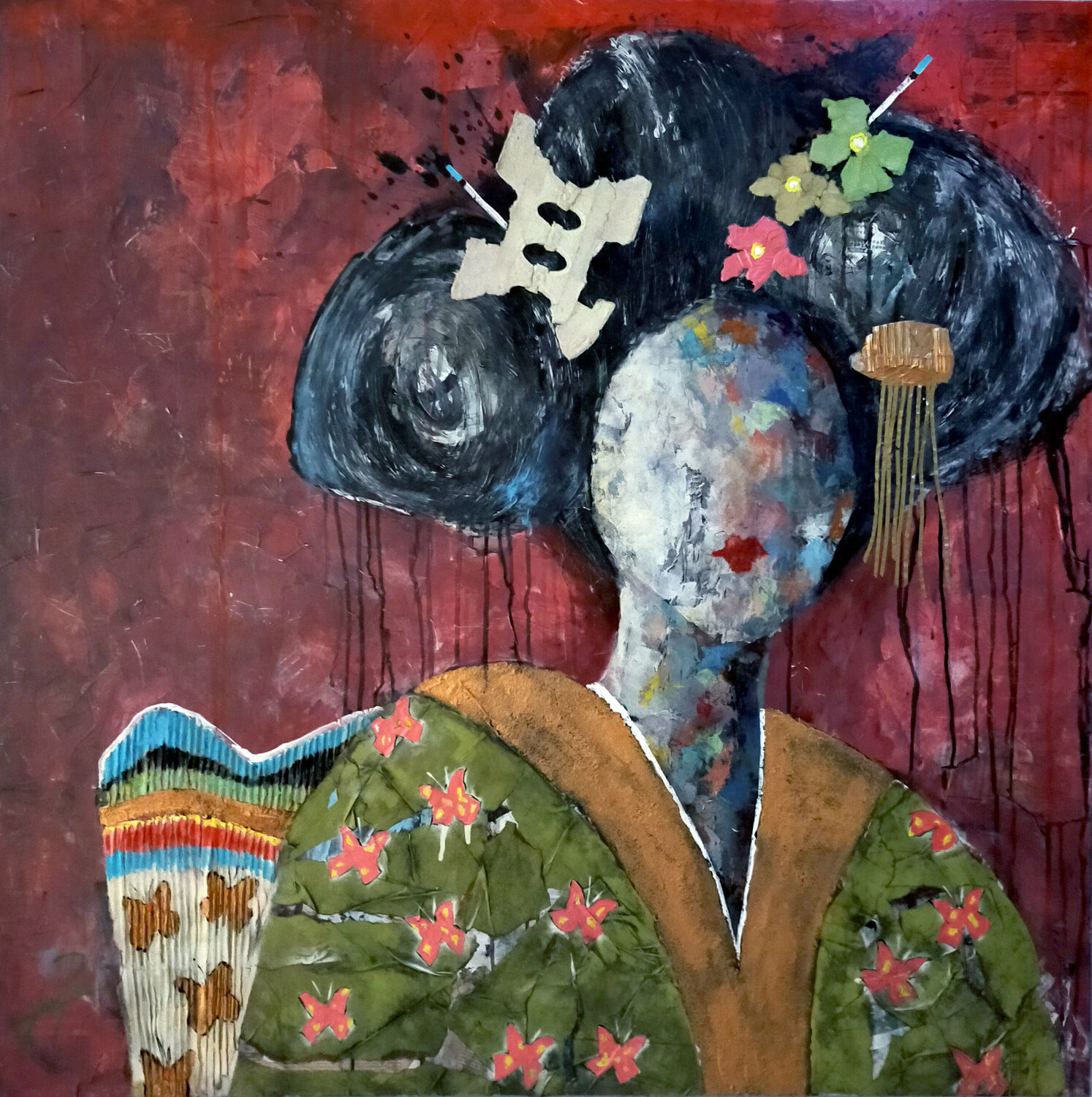 SERIE GEISHA 00063 Josep Pozo Original painting for sale