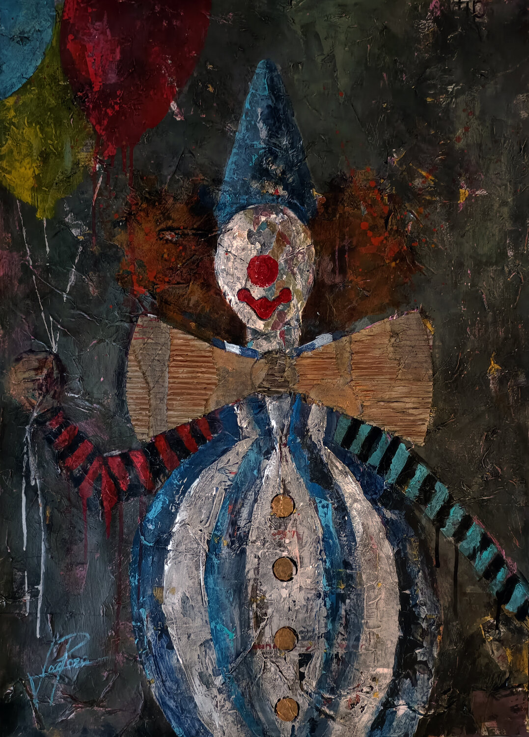 ESTUDIO PARA  PAYASO Josep Pozo Original painting for sale