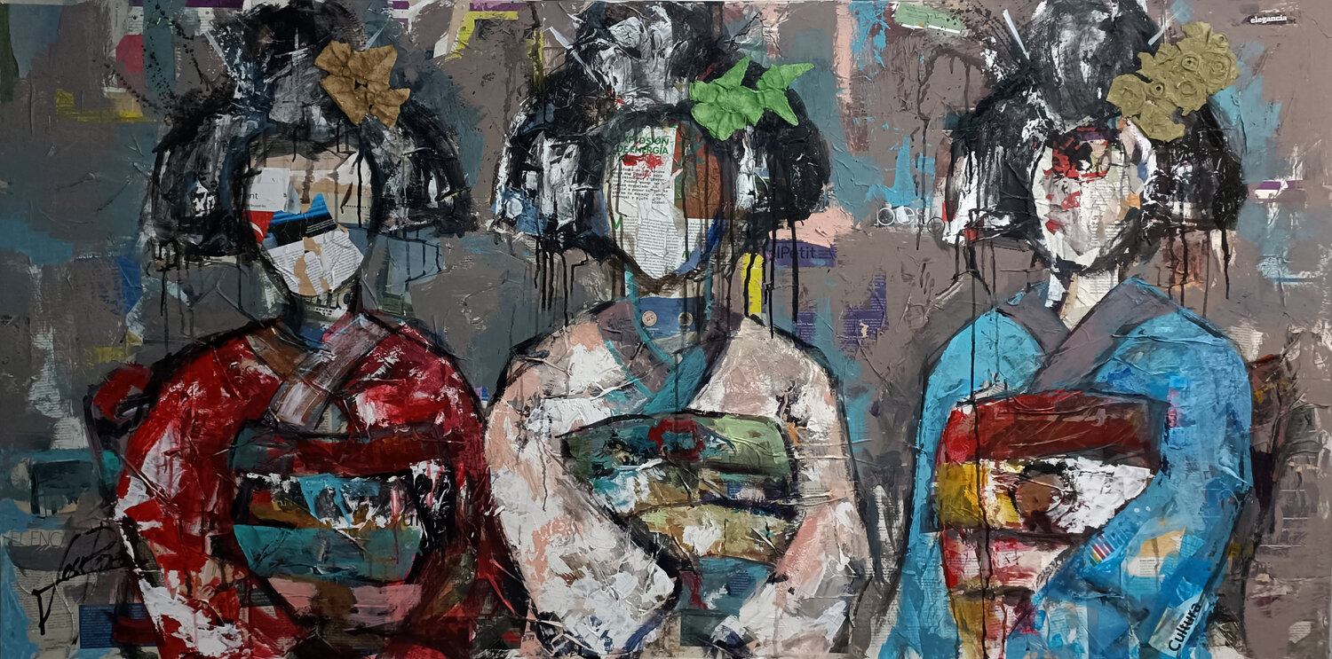 SERIE GEISHA 00078 Josep Pozo Original painting for sale