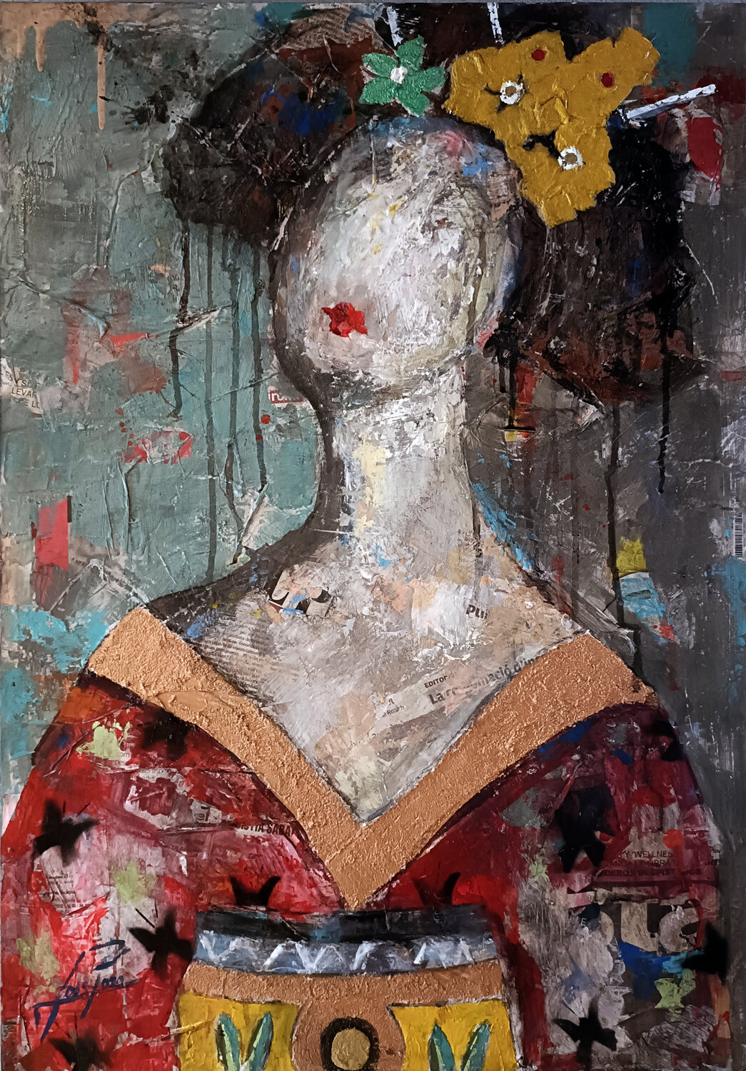 SERIE GEISHA 00081 Josep Pozo Original painting for sale