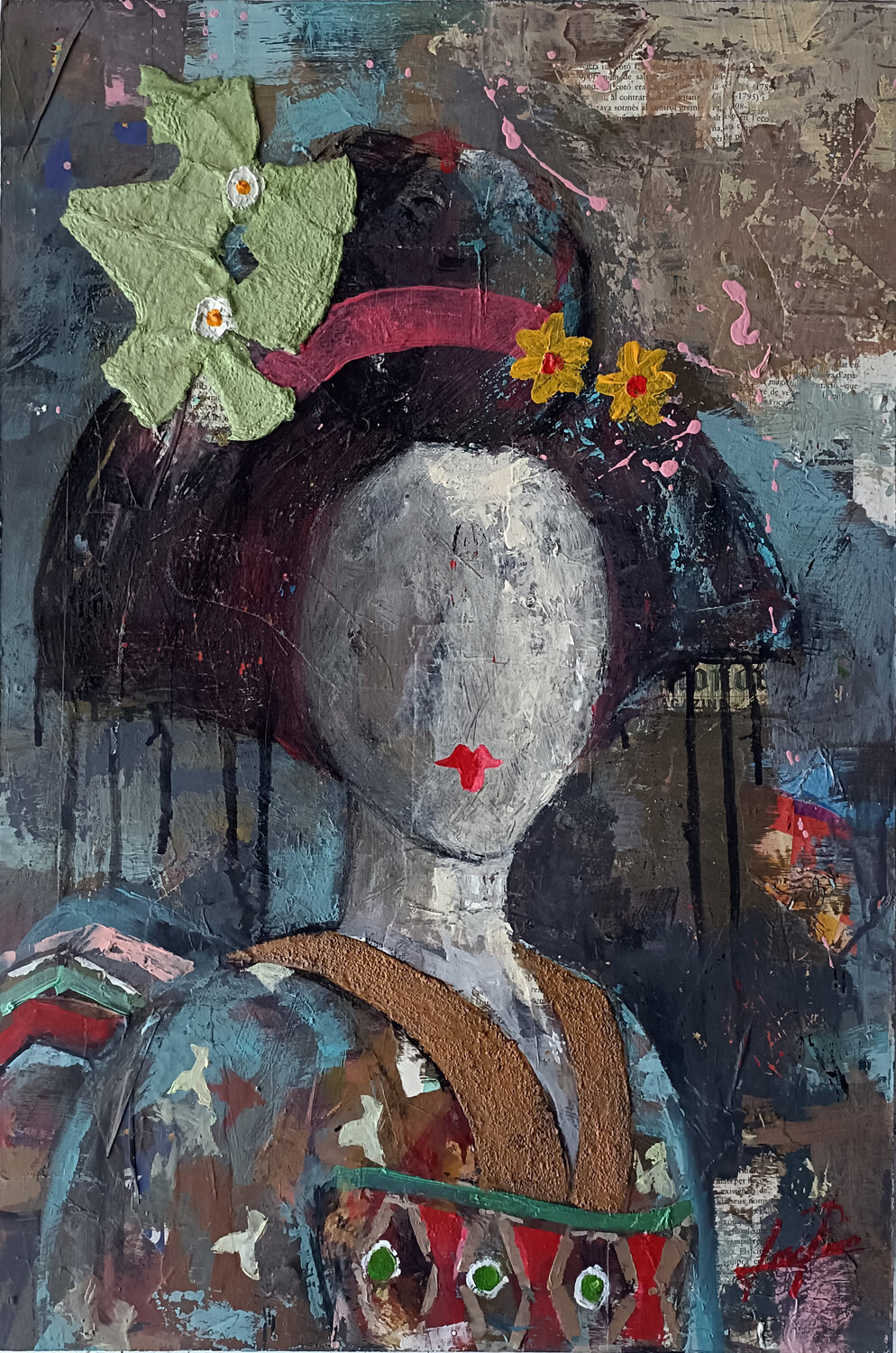 SERIE GEISHA 00088 Josep Pozo Original painting for sale
