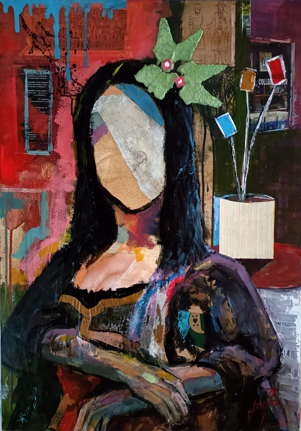 NOTA  3 GIOCONDA Josep Pozo Original painting for sale