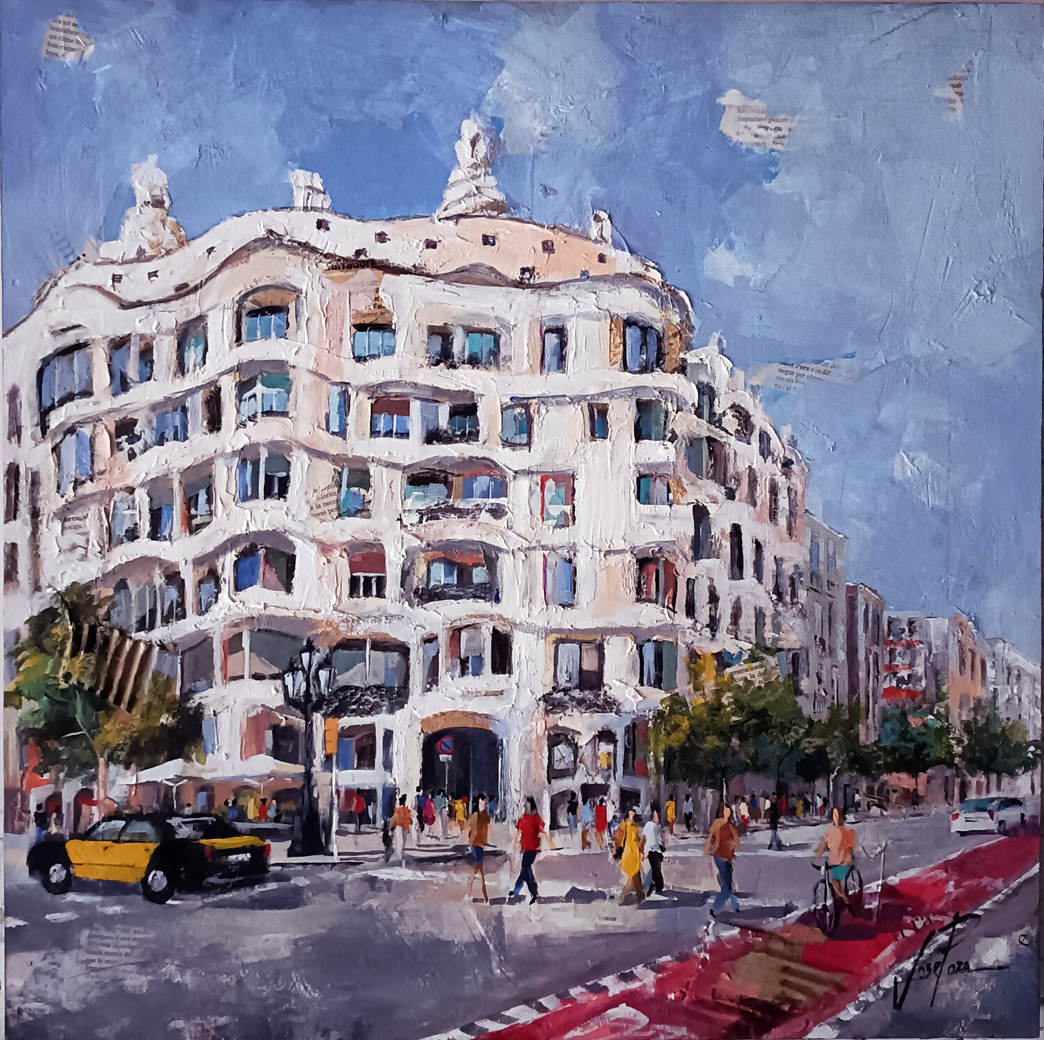 ESCENA LA PEDRERA Josep Pozo Original painting for sale