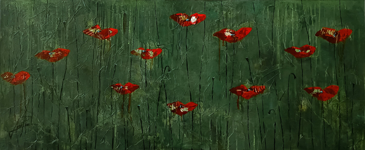 SERIE AMAPOLAS 00017 Josep Pozo Original painting for sale