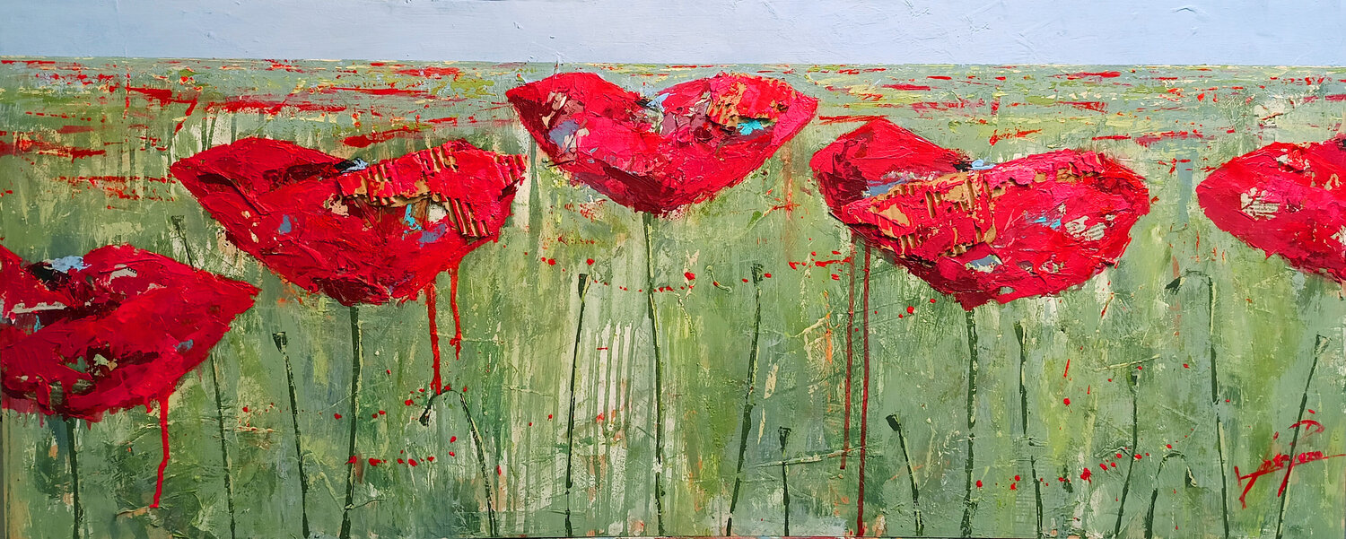PAPAVER ROJO 003 Josep Pozo Original painting for sale