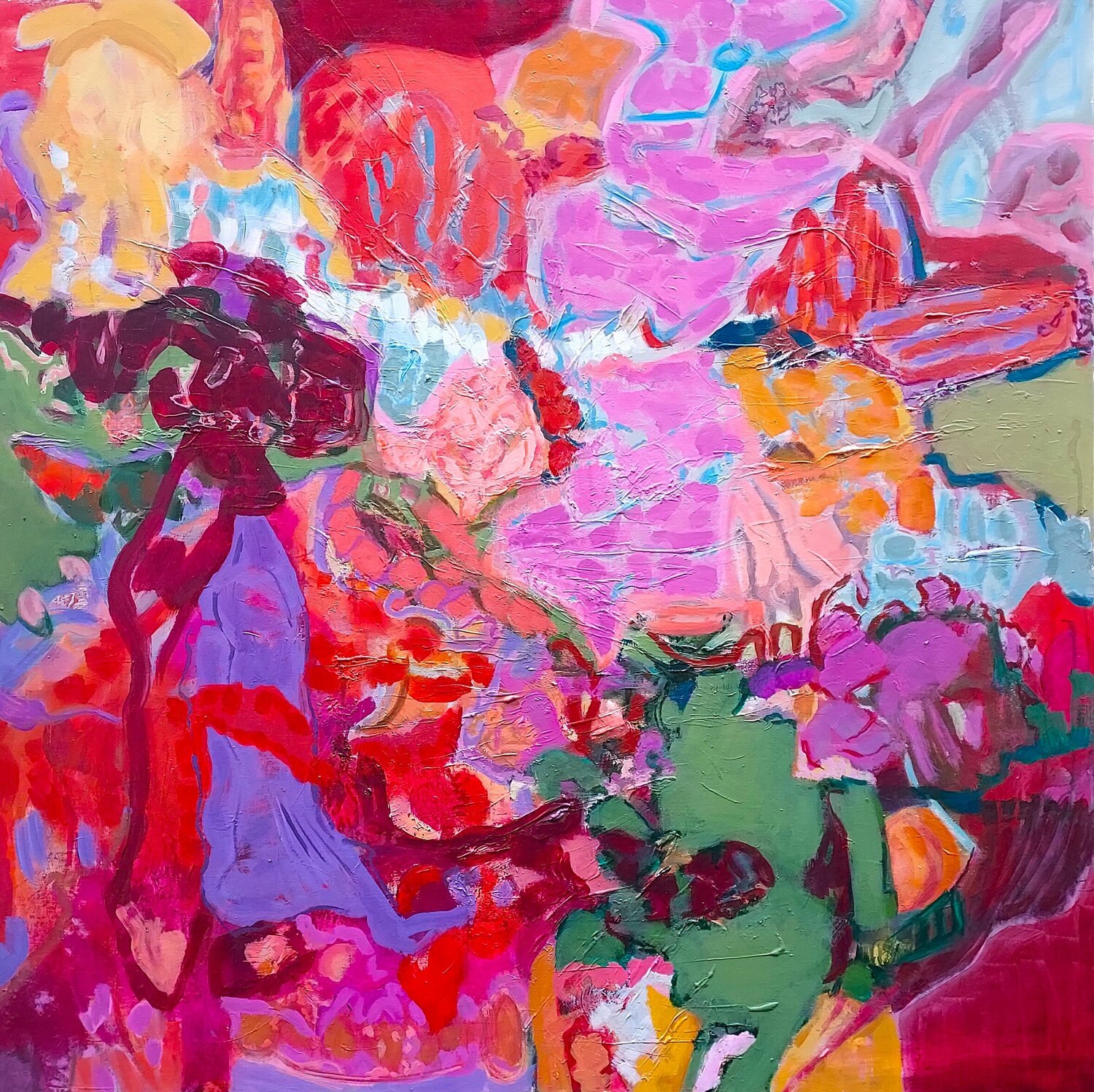 Ground Play Cindy Bernier Original painting for sale