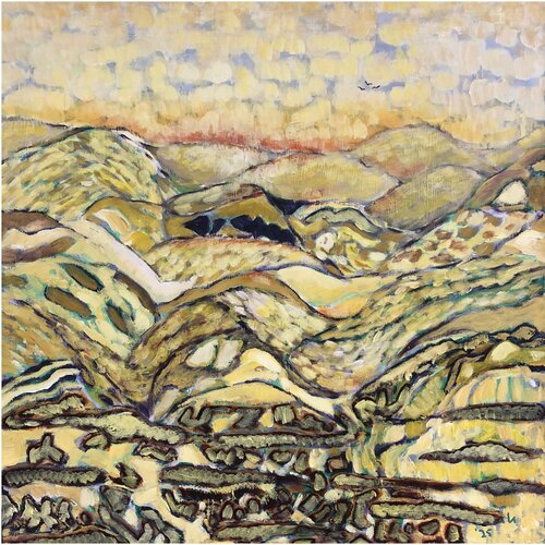 Yellow Landscape I by Gita Kalishoek, Painting for Sale on Select