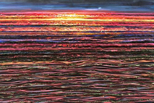 Tropical sunset by Gita Kalishoek, Painting for Sale on Select