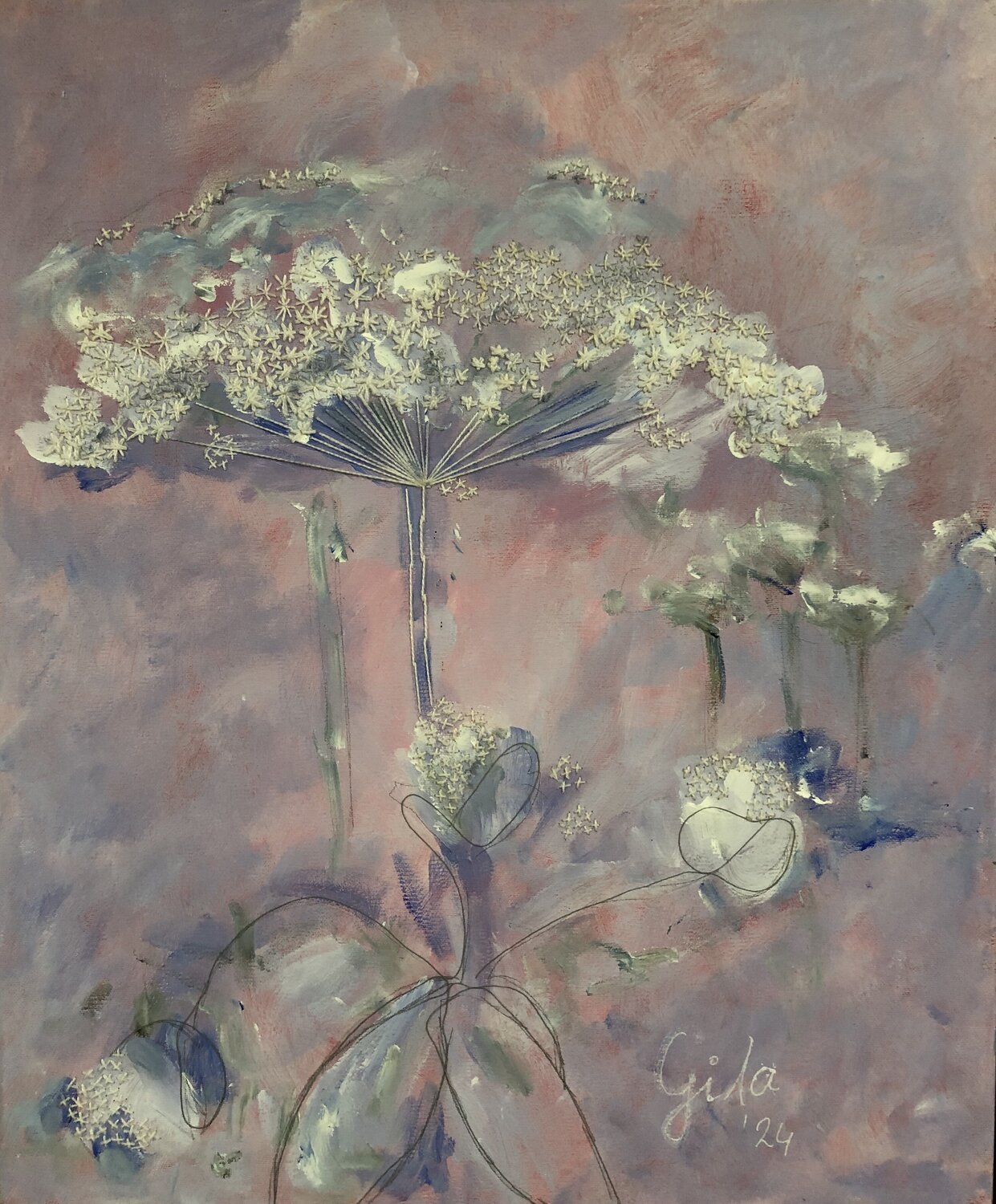 Zwevende herinnering, een herinnering net buiten bereik Gita Kalishoek Original painting for sale