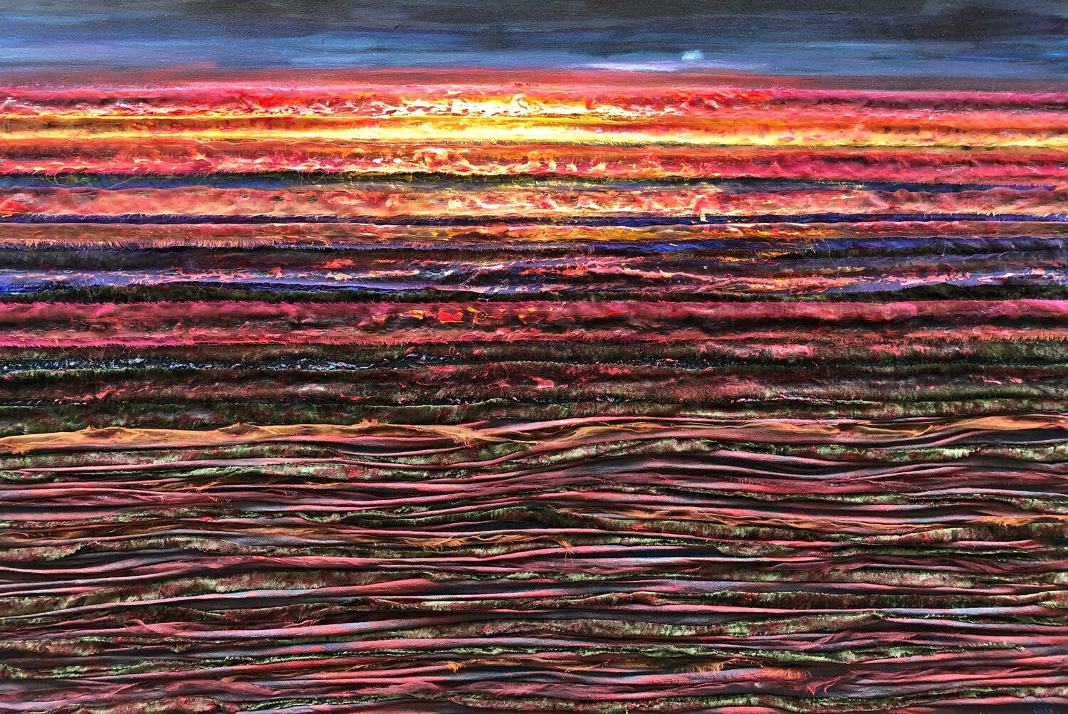 Tropical sunset Gita Kalishoek Original painting for sale