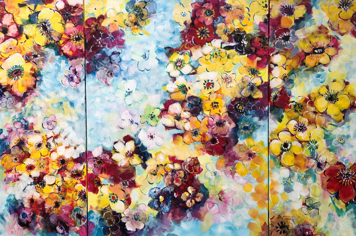 Yellow blossom Gita Kalishoek Original painting for sale