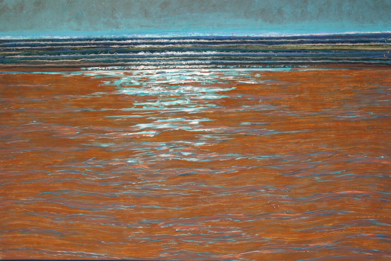 Tide receiding water Gita Kalishoek Original painting for sale