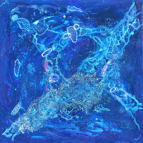 L'EVEIL DE LA MATIERE ET DE LA PENSEE by Yves Weiler, Painting for Sale on Select