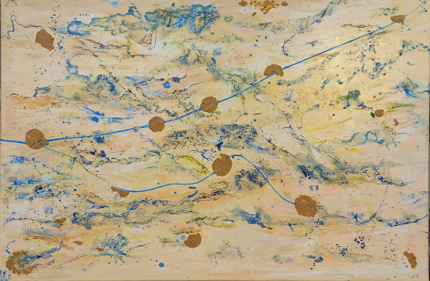 TRAJECTOIRES CELESTES Yves Weiler Original painting for sale