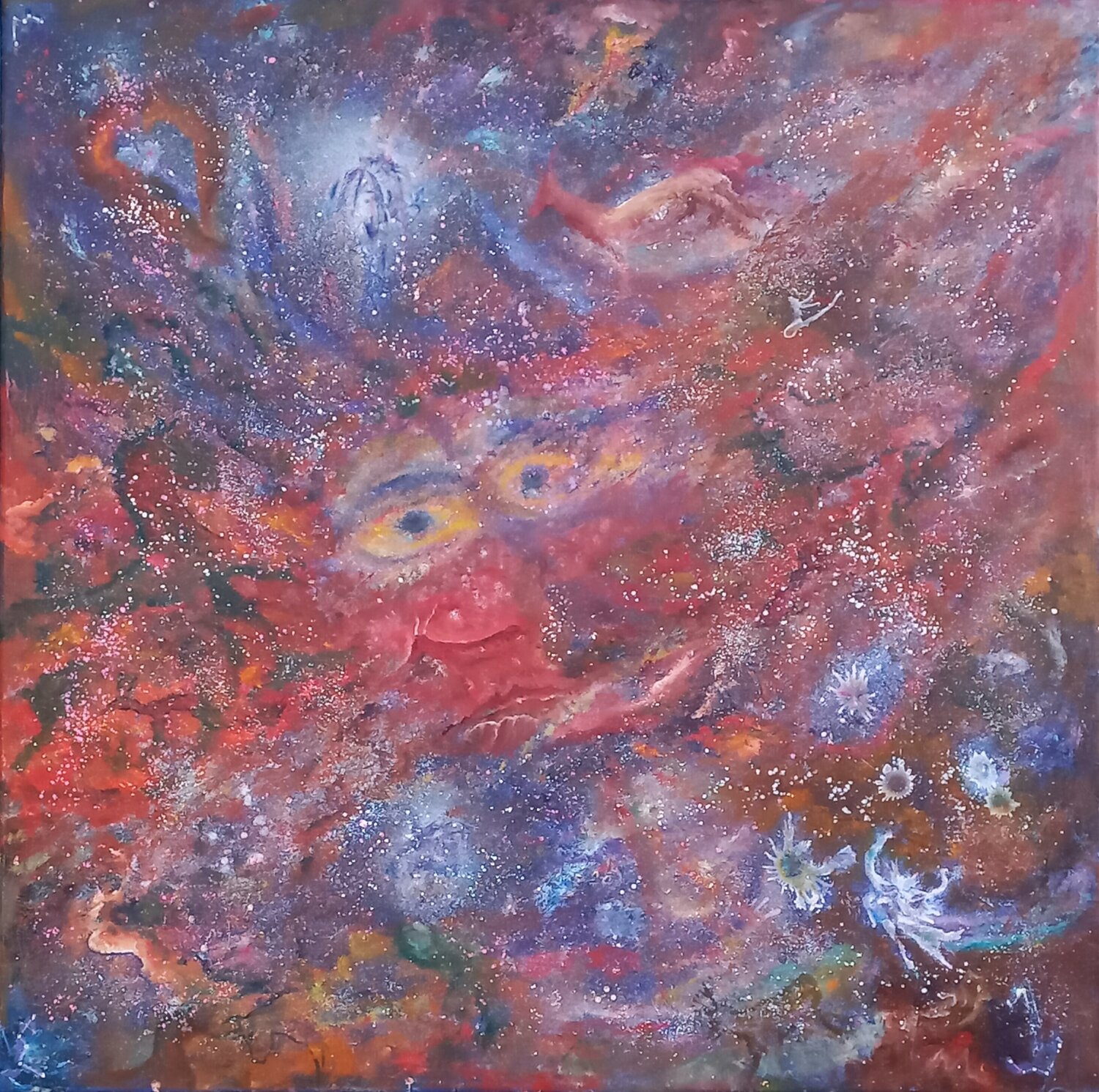 PREMIERES CONSTELLATIONS - PALEOLITHIQUES Yves Weiler Original painting for sale