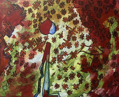 Hashtag by Alain Bulle, Painting for Sale on Select