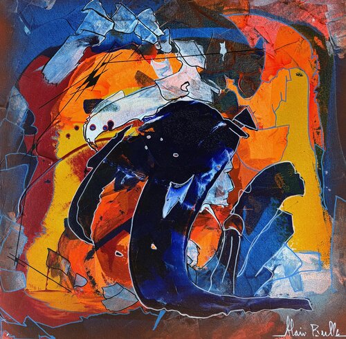 Le gardien by Alain Bulle, Painting for Sale on Select