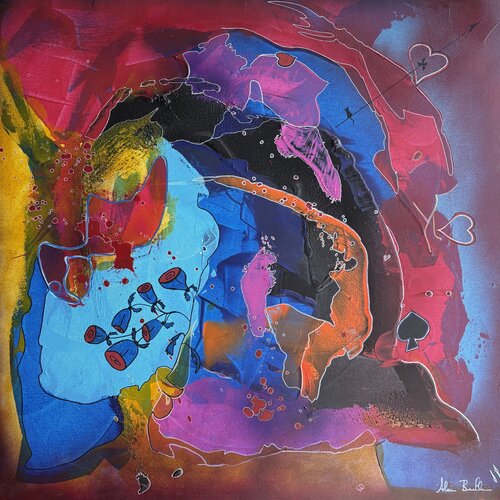 Le coeur qui pique by Alain Bulle, Painting for Sale on Select