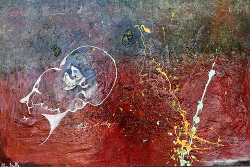 Les amants dans les champs by Alain Bulle, Painting for Sale on Select