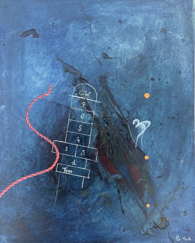 La marelle by Alain Bulle, Painting for Sale on Select