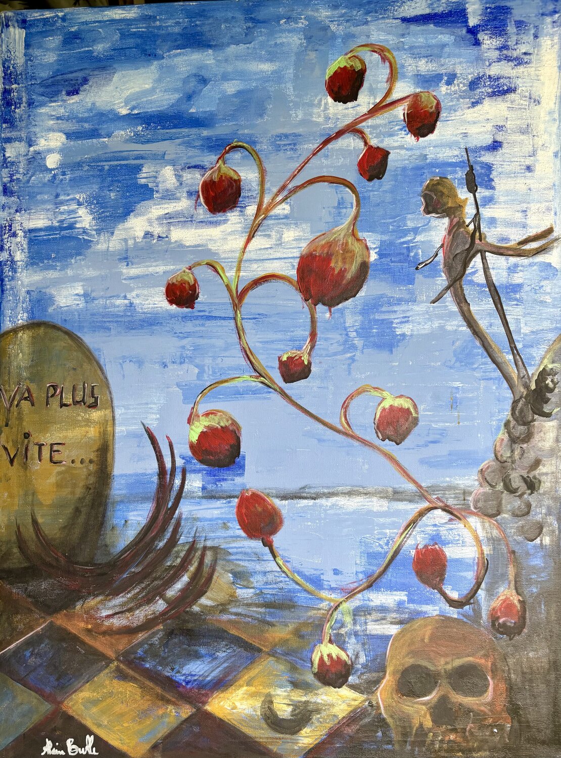 L’Éternité n’est pas pressée Alain Bulle Original painting for sale