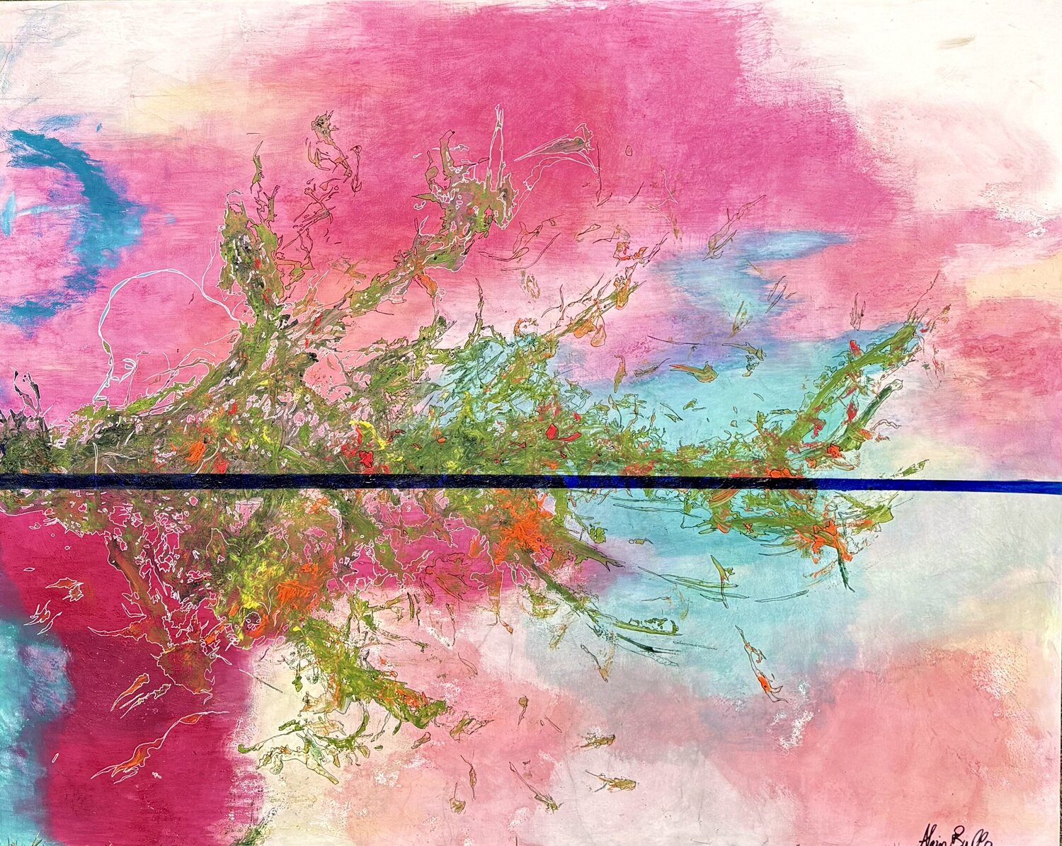 Reflets Alain Bulle Original painting for sale