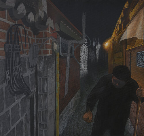 NO:32-6 Tired Night by Caner Karavit, Painting for Sale on Select