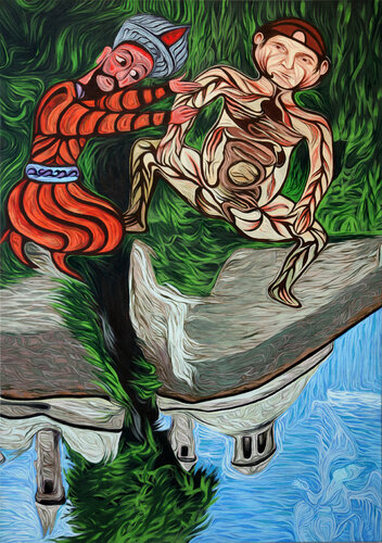 MY MASTER SILK ROAD-EDIRNE by Caner Karavit, Painting for Sale on Select