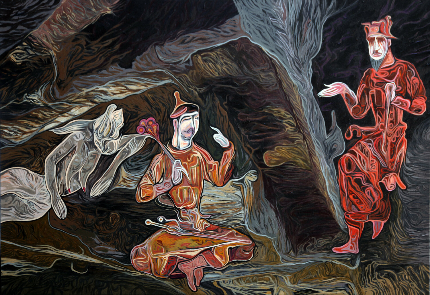 MASTER SILK ROAD: PANJIKANT Caner Karavit Original painting for sale