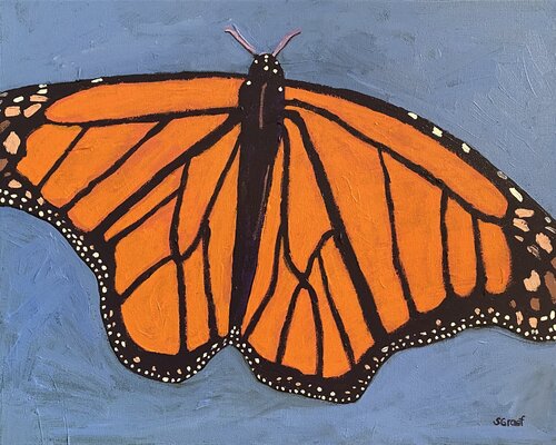 Monarch Butterfly by Sue Graef, Painting for Sale on Select