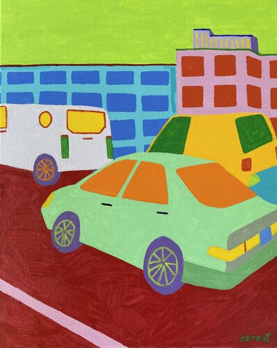 Ramp Traffic by Sue Graef, Painting for Sale on Select