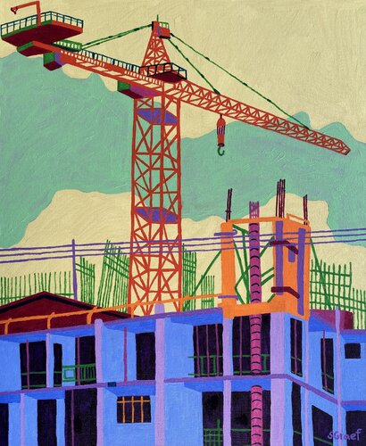 Under Construction by Sue Graef, Painting for Sale on Select