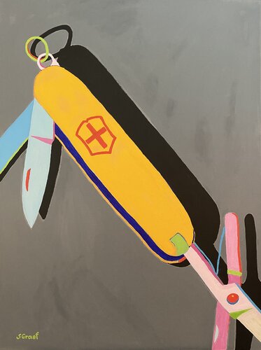 Swiss Army Knife by Sue Graef, Painting for Sale on Select
