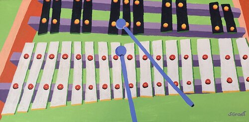 Xylophone by Sue Graef, Painting for Sale on Select