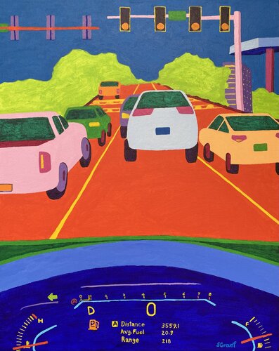 Driving by Sue Graef, Painting for Sale on Select